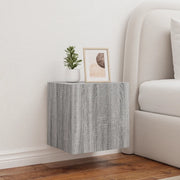 Mobili TV a Parete con Luci LED 2pz Grigio Sonoma 40,5x35x40 cm 837257