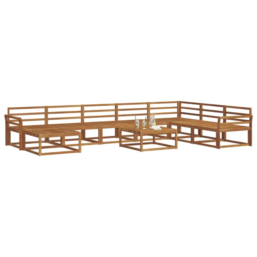 Set di divani da esterno 9 pcs Naturale 3368032