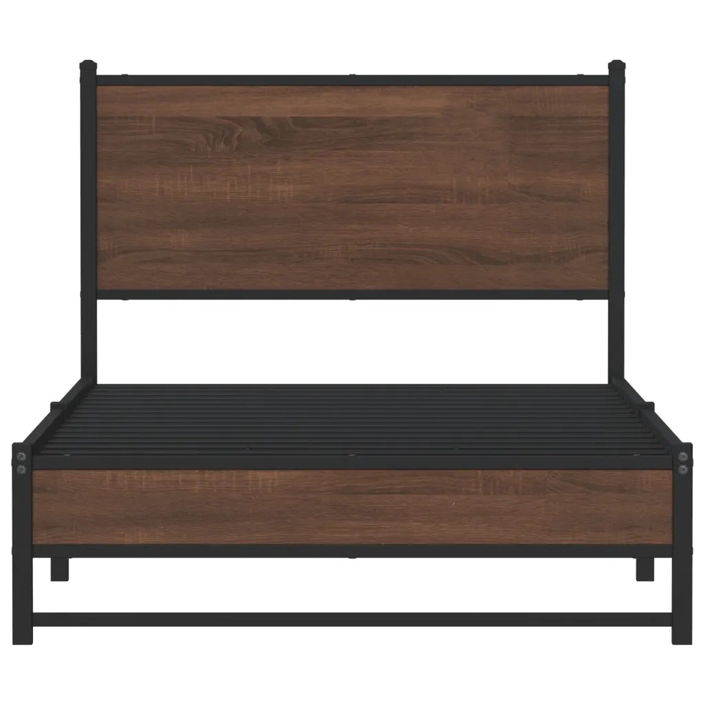 Giroletto senza Materasso in Metallo Rovere Marrone 107x203 cm 4007936