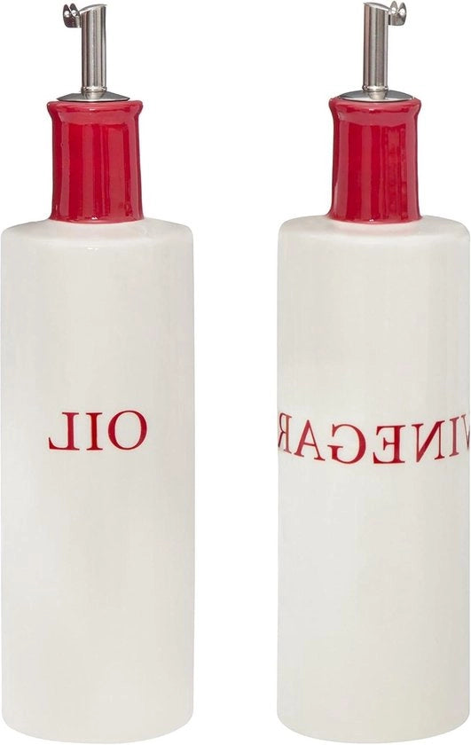 Set di bottiglie per aceto da 25 x 7 x 7 cm con dispenser di olio domestico