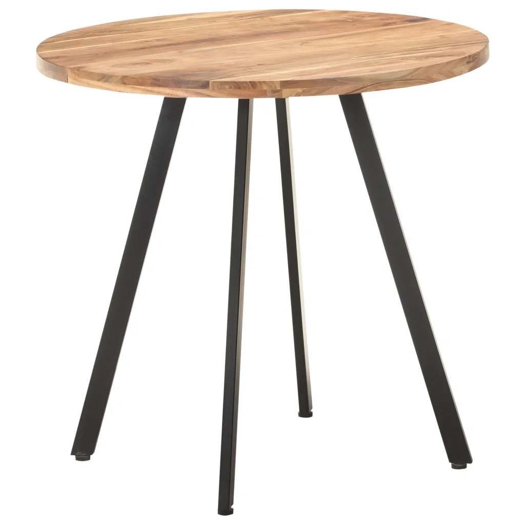 Tavolo da Pranzo 80 cm in Legno Massello di Acacia 320485