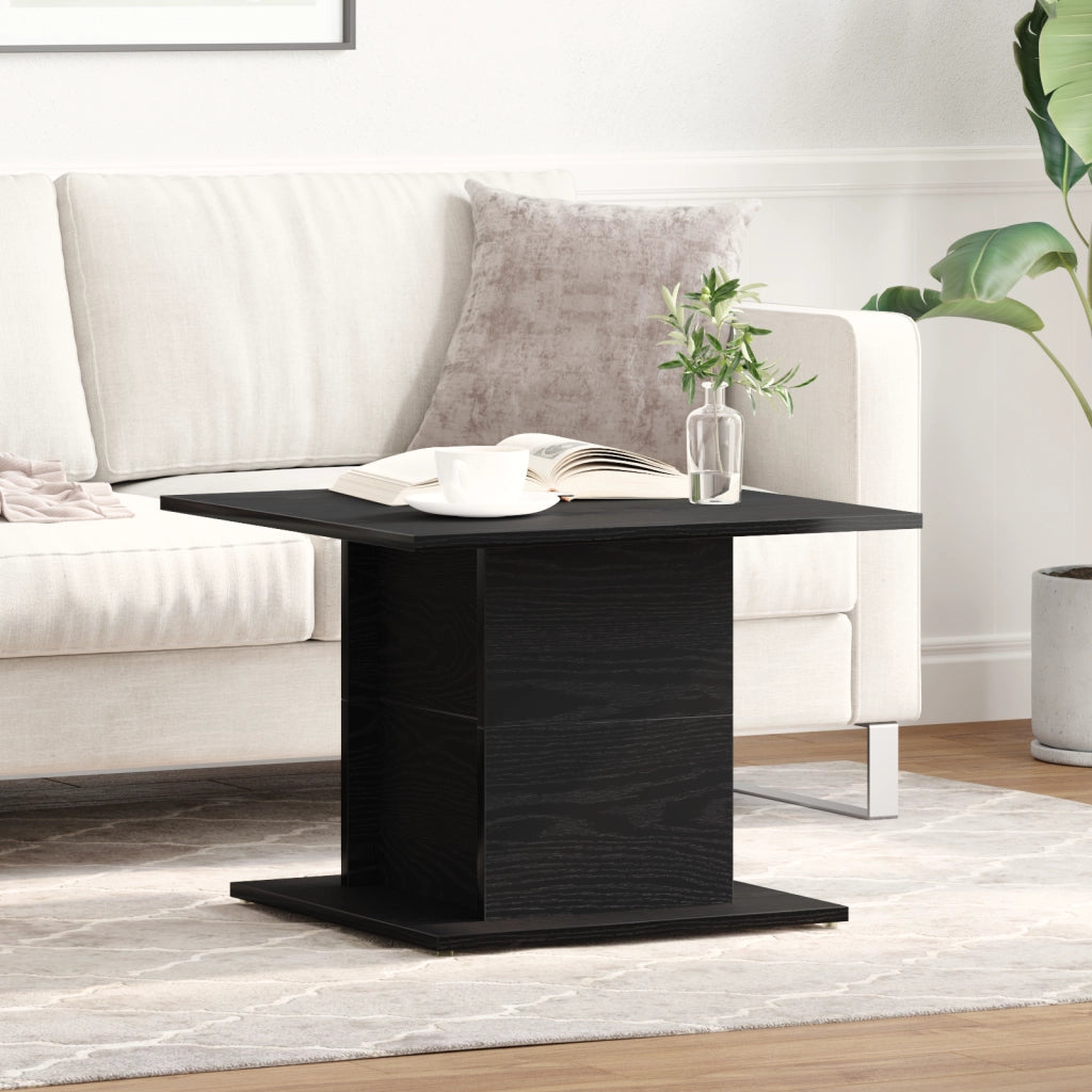 Tavolino da caffÃ¨ Rovere nero 55,5x55,5x40 cm Legno ingegnerizzato