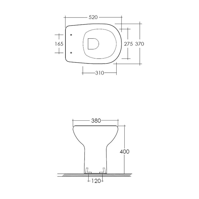Vaso scarico a parete - serie touring