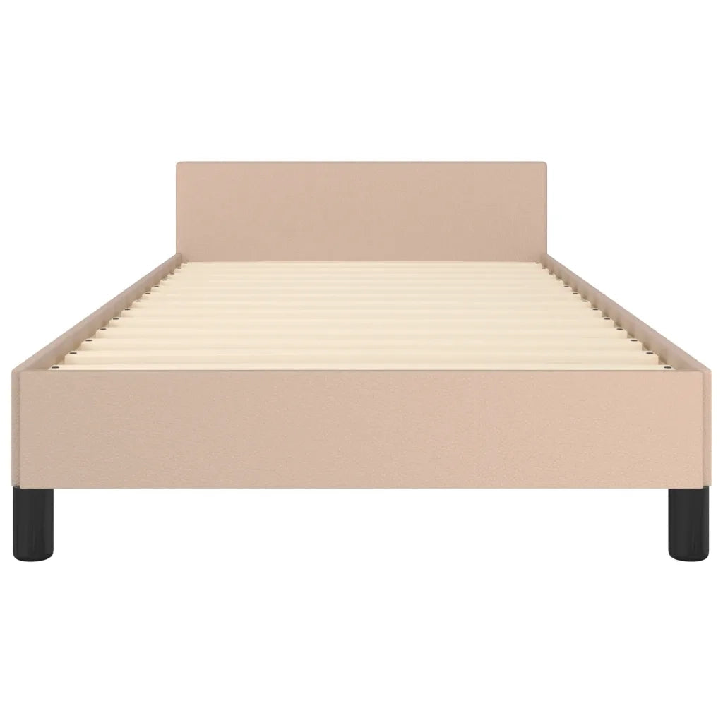 Giroletto con Testiera Cappuccino 90x200 cm in Similpelle
