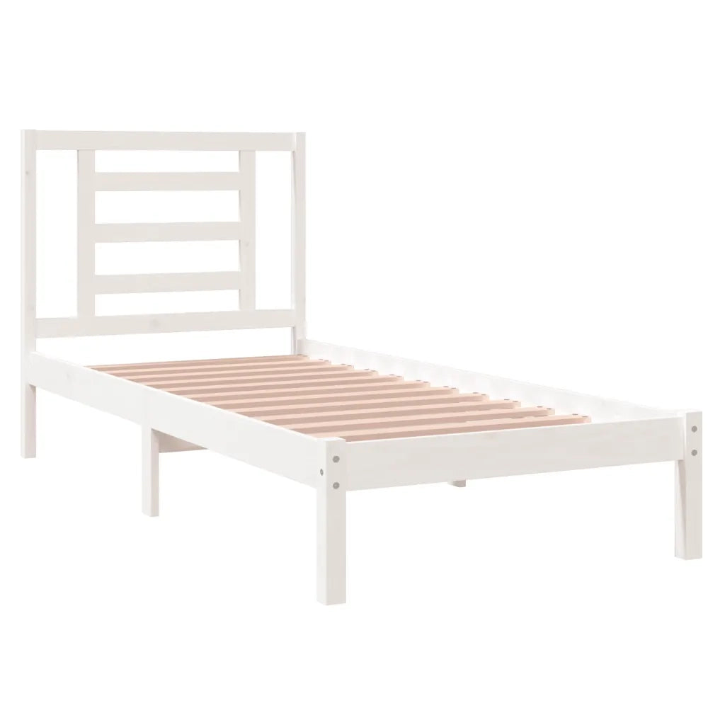 Giroletto Bianco in Legno Massello 75x190 cm Small Single 3104309
