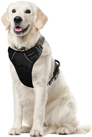 Harnas per cani Anti-trek - Vestibile - Tessuto mesh leggero - Strisce riflettenti - Manubrio per allenamento - Rivestimento comodo a spugna - Guinzaglio per cani
