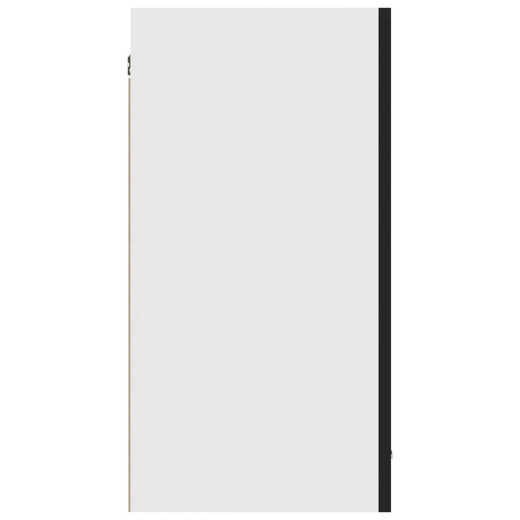 Armadio pensile | Mobile Pensile ¡°Lyon¡± Nero 80x31x60 cm in Legno Multistrato
