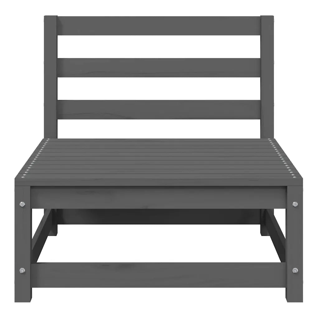 Salotto da Giardino-Set Divani da Giardino2 pz con Cuscini Grigio Massello di Pino 870196
