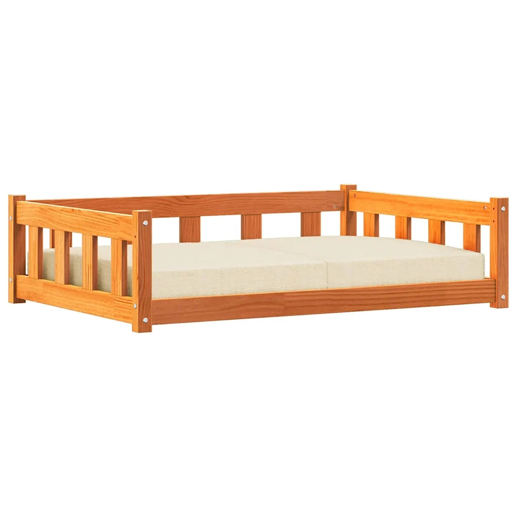 Letto per Cani Marrone cerato 100 x 70 x 28 cm Pino massello CFW3673962
