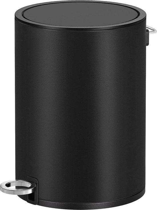 Contenitore di Rifiuti 3 Litri con Coperchio Soft Close Interno Rimovibile in Plastica - Nero