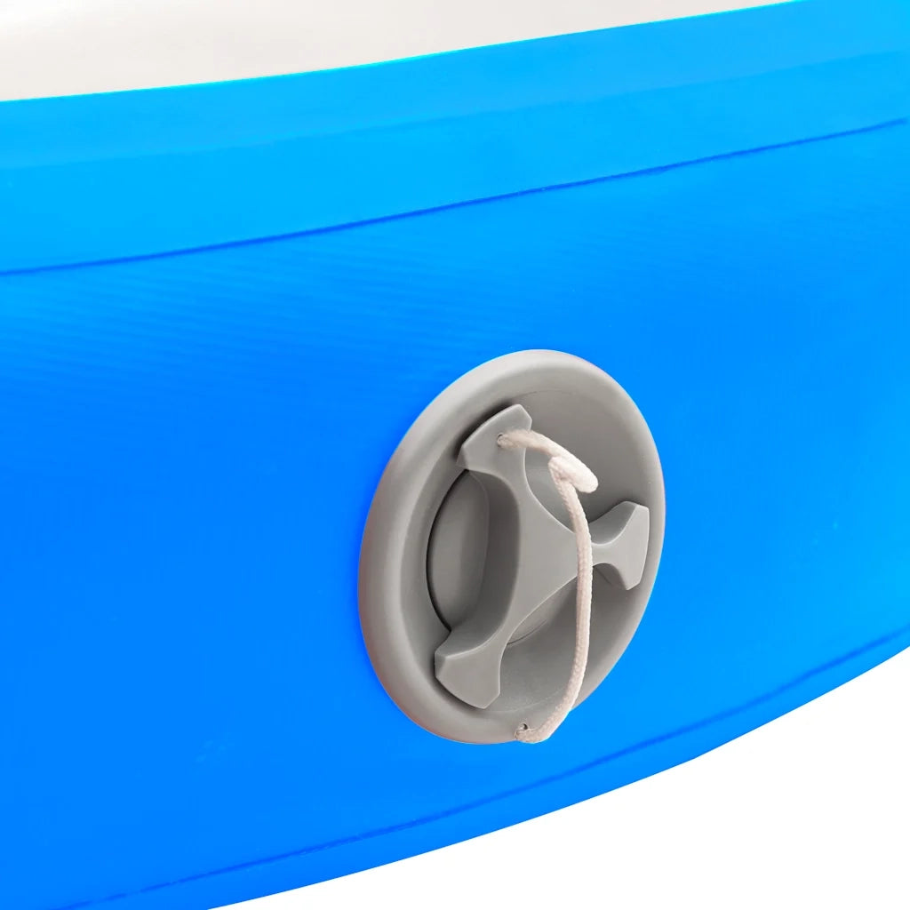 Tappetino Ginnastica Gonfiabile con Pompa 100x100x20cm PVC Blu CFW9876717