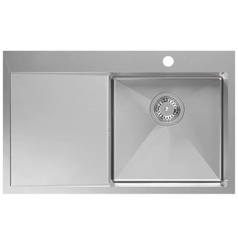 Lavello In Acciaio Russel 111 Brush Nickel Ventricolo destro