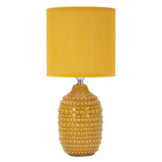 Lampada da Tavolo VKH95, Giallo, Ceramica, 15x15x30,5 cm