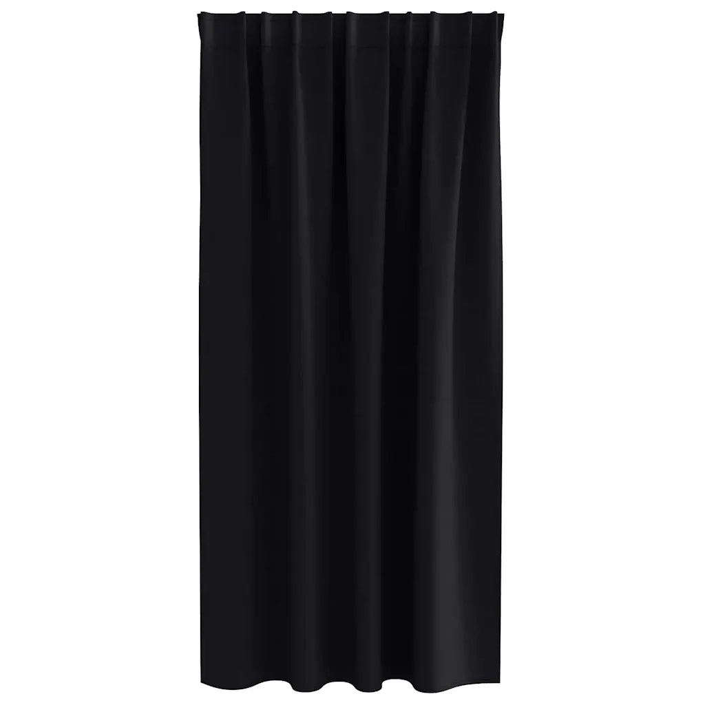 vidaXL Tende con tende 2 pcs Nero Poliestere