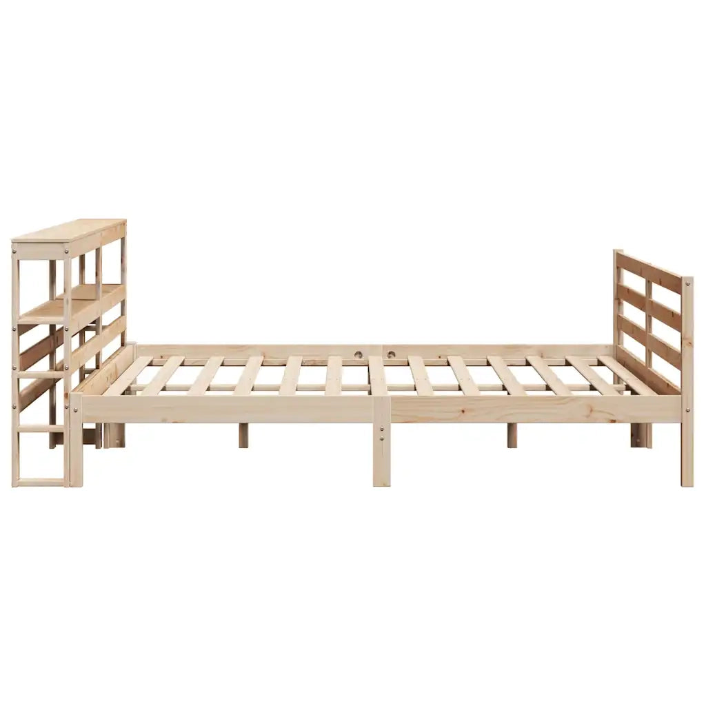 Letto senza Materasso-Struttura Letto 200x200 cm in Legno Massello di Pino 737596