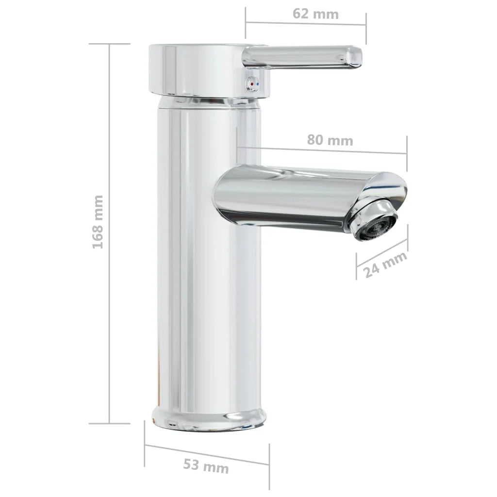 Lavabo da incasso con rubinetto 42 cm ceramica bianca 02_0002795