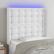 Testiera a LED-Testata con LED Bianco 93x16x118/128 cm in Similpelle 186090