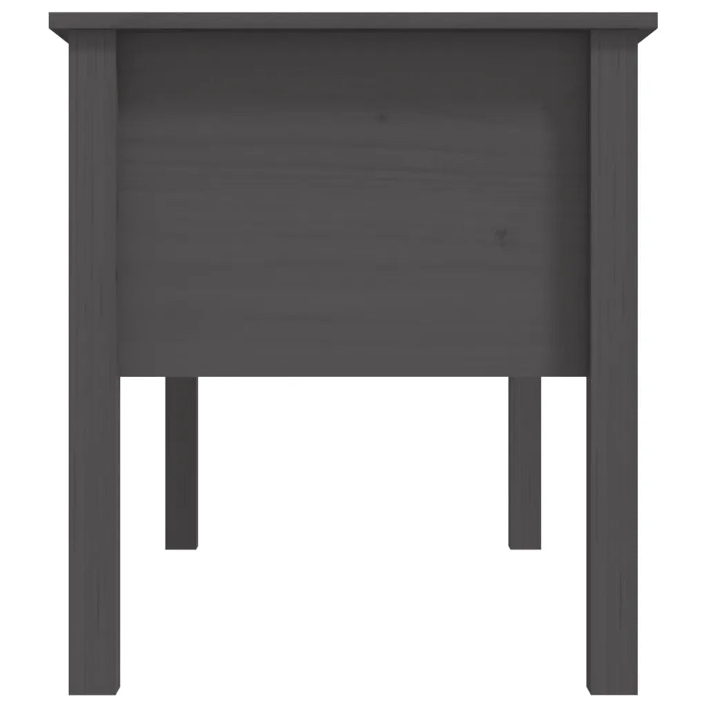 Tavolino da Salotto-Tavolino da soggiorno Grigio 102x49x55 cm Legno Massello di Pino