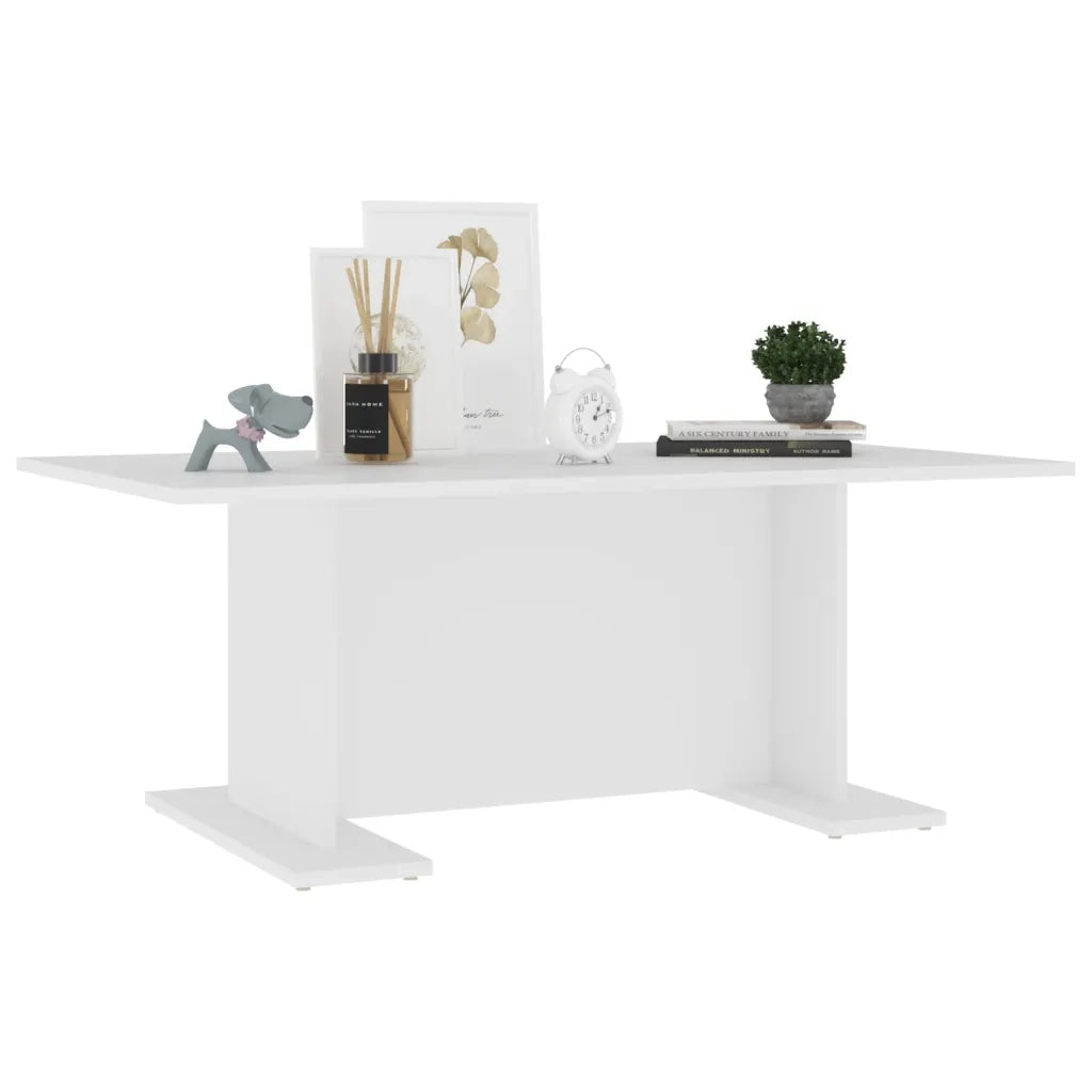 Tavolino da CaffÃ¨ Bianco 103,5x60x40 cm in Truciolato cod mxl 10086