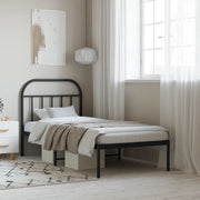 Giroletto con Testiera-Struttura Letto con testiera in Metallo Nero 90x190 cm 507093