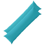 Federa 2 pcs HEERLEN Turchese 40 x 145 cm Poliestere 908984