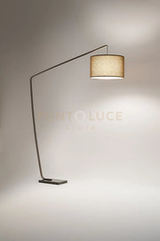 Piantana metallo marrone metallizzato Zoe Cavo in tessuto a vista Interruttore on/off a pedale 1 luce attacco E27