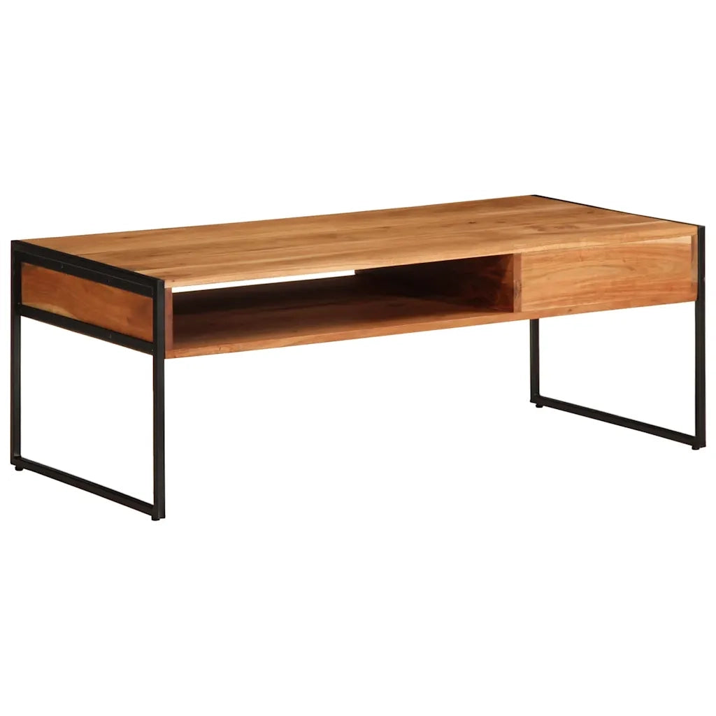 Tavolino da Salotto 110x55x40 cm in Legno Massello di Acacia 373616