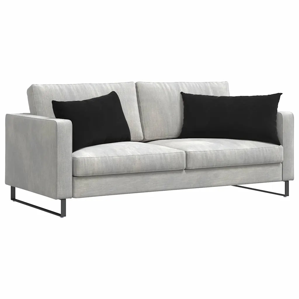 Cuscini da Divano 2 pz | Cuscini per sedie Nero 80 x 40 cm Tessuto in Cords