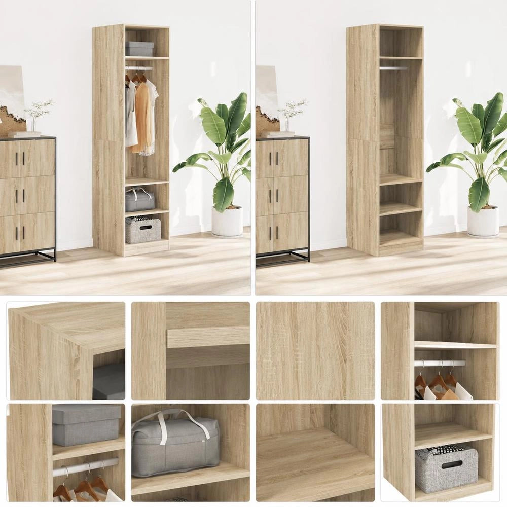 Wardrobe Sonoma Oak 50x50x200 Cm Wood-based Material