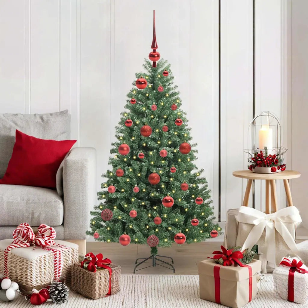 Albero di Natale Artificiale con Rami Pieghevoli Verde 120 cm 3395469