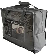 Coperta Ponderata per Adulti, coperta pesante in microfibra, coperta terapeutica rilassante con Perle di Vetro, migliora il sonno, 150x200 cm, 9kg, Grigia