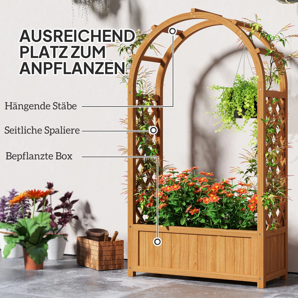 Casetta da Giardino con Griglia ¨C zephmum ¨C Legno 83x36x145cm Marrone Chiaro