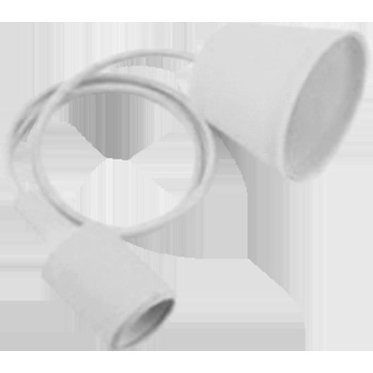 PENDEL E27 98CM BIANCO IN PLASTICA E SILICONE