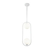 Lampada pendente Modern in Metallo Ring Bianco