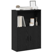 Libreria-Scaffale per Libri-Mobile di Stoccaggio Rovere Nero 60x24x85 cm in Legno Multistrato