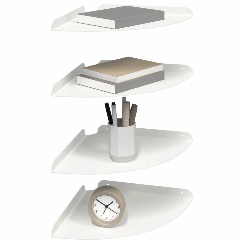 4 pz Mensola | Ripiano | Scaffale sospesa con lo scaffale Bianco 30 x 30 x 2 cm