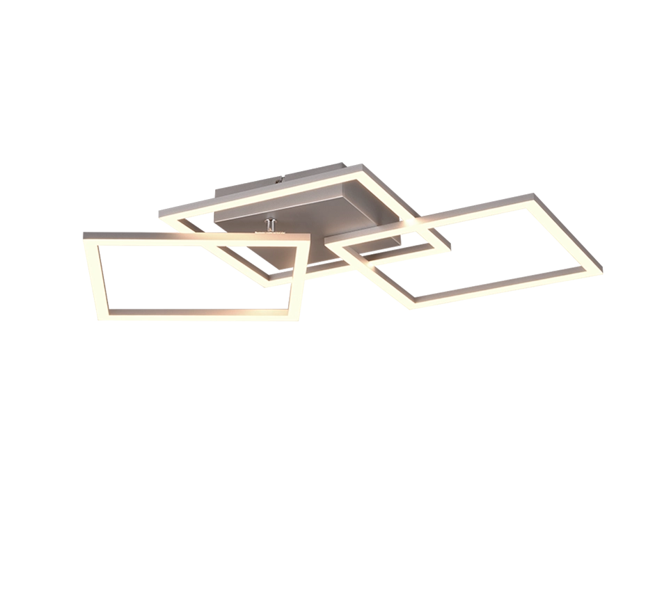 Plafoniera LED, metallo, titano, 74,5x7x35,2 cm, Trail