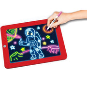 Trade Shop - Tavoletta Con Pennarelli Al Neon 8 Effetti Luce Brillante Dare Vita Ai Disegni -
