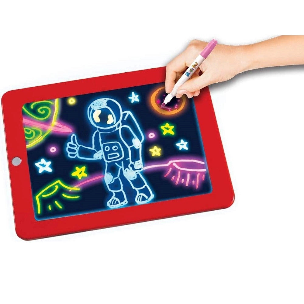 Trade Shop - Tavoletta Con Pennarelli Al Neon 8 Effetti Luce Brillante Dare Vita Ai Disegni -