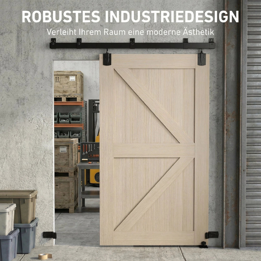 Set Scorrevoli per Porte Armadio ¨C Zephmum ¨C 183 cm Nero