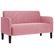 Divano | Divano da soggiorno | Sofa Divanetto Rosa 109 cm in Velluto