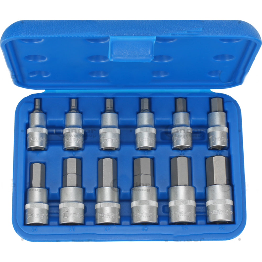 SERIE SET 12pz CHIAVI A BUSSOLA 1/2 BUSSOLE INSERTO ESAGONALE 5-22mm CONDOR 4810