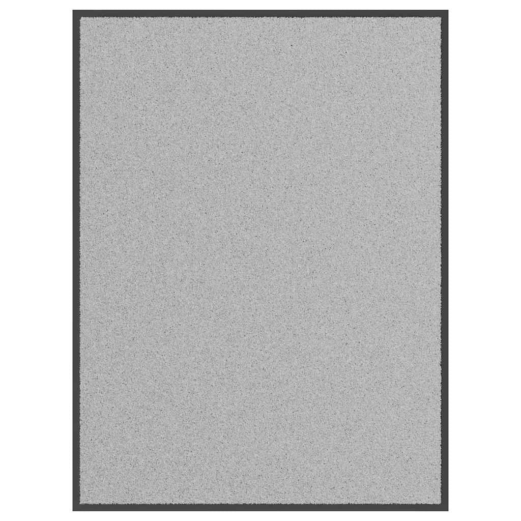 Zerbino flessibile e antiscivolo per interni ed esterni 90 x 120 cm assorbente per acqua e sporco in PP grigio 02_0058185