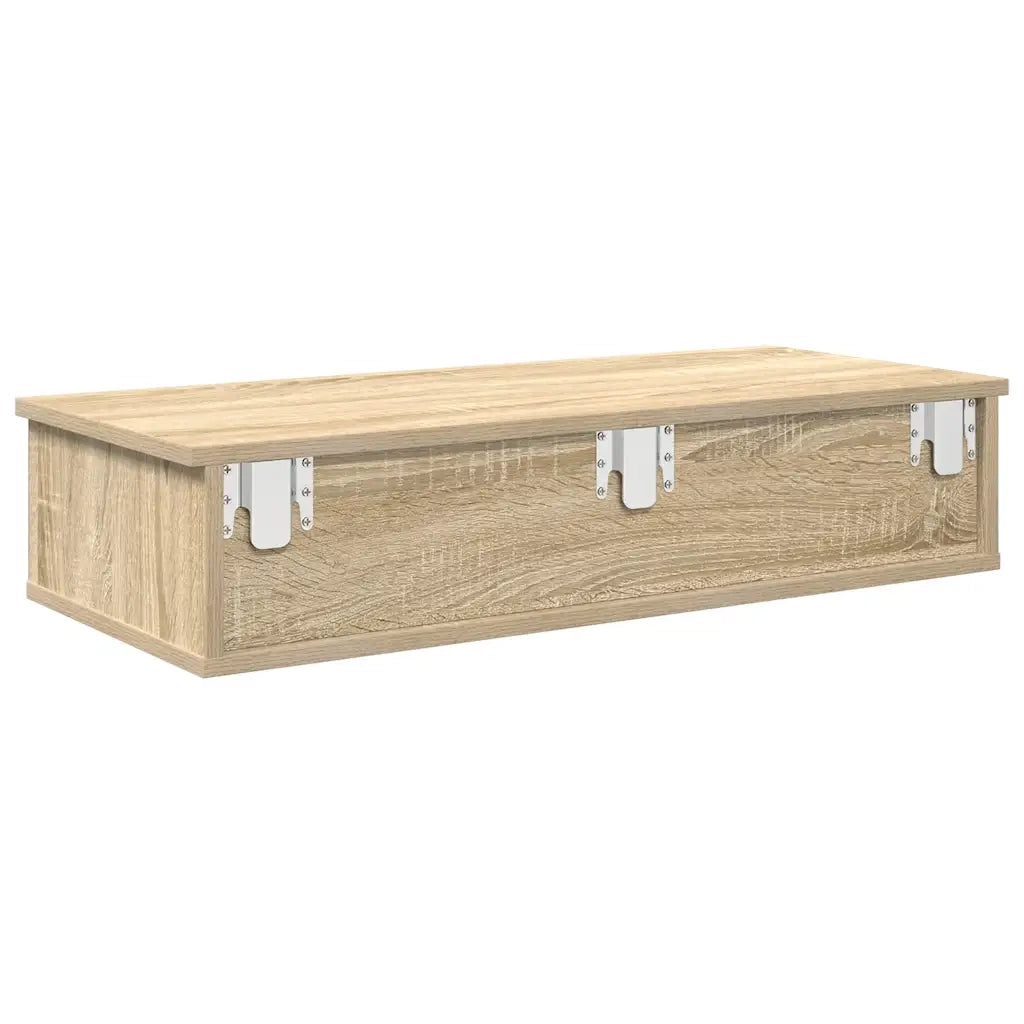 vidaXL Scaffale a Parete con Cassetti Sonoma 80x34x17 cm in Truciolato