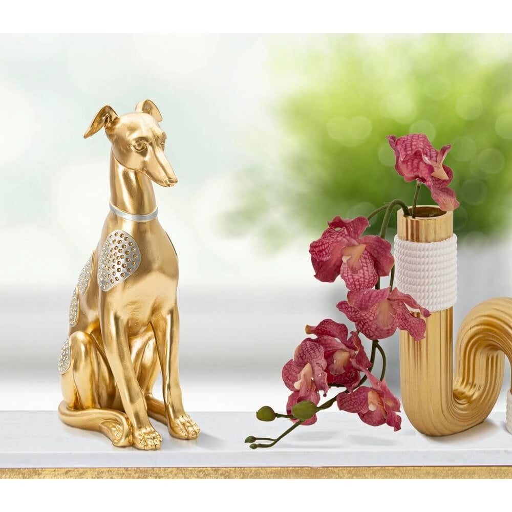 Statua cane seduto cm 19,8X10X29 - SEDULUS