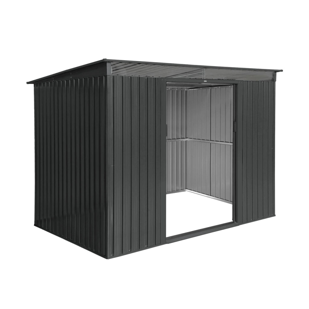 Casetta da giardino in metallo 4,85m2 con lucernario, antracite