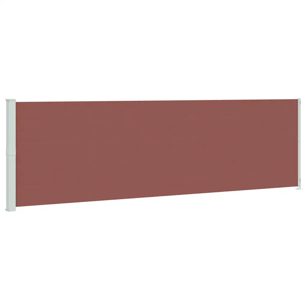 Tenda da Sole Laterale Retrattile per Patio 180x600 cm Marrone 317969