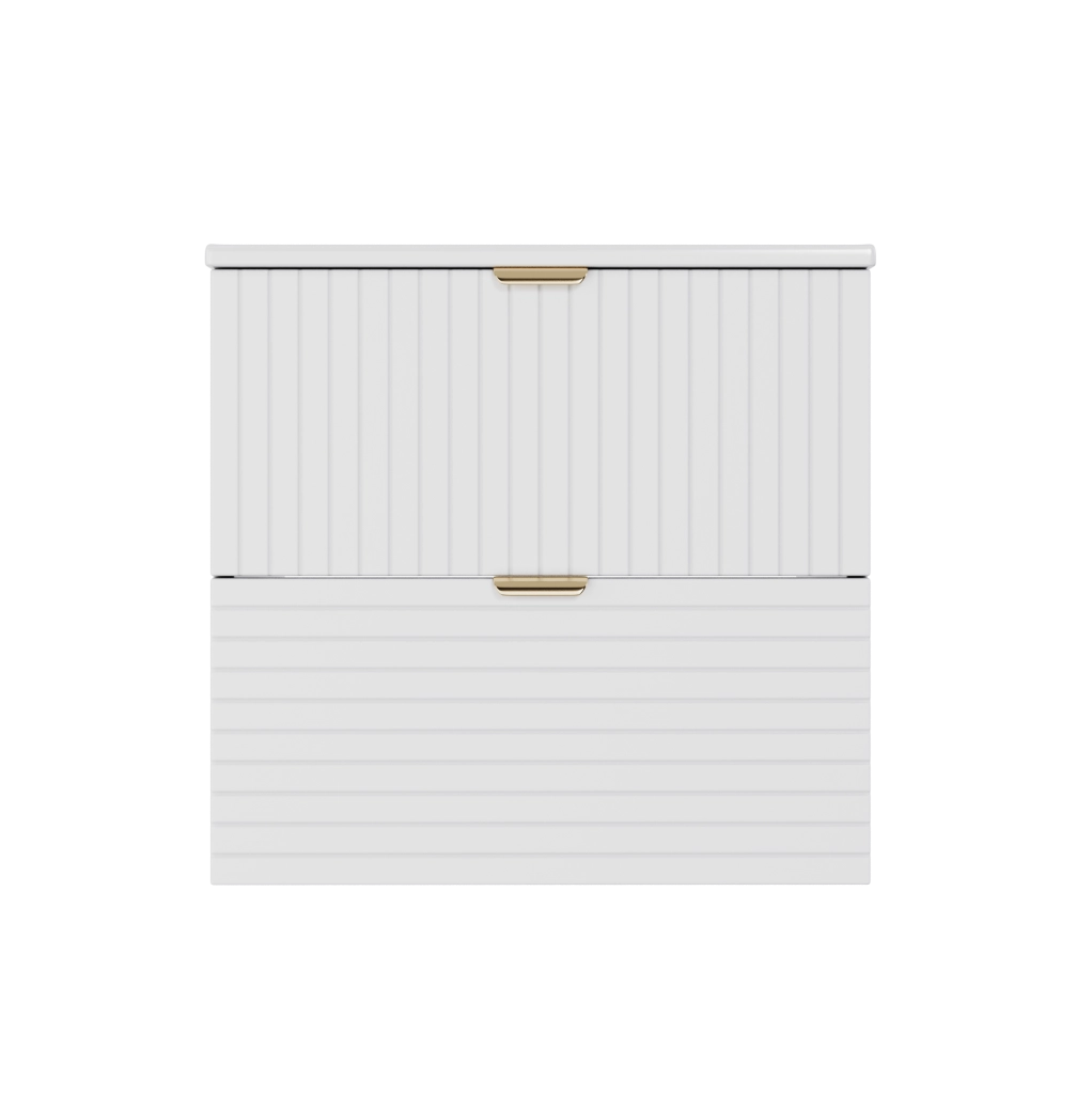MOBILE BAGNO SOSPESO 61x46x57 cm MDF Bianco con lavabo in ceramica