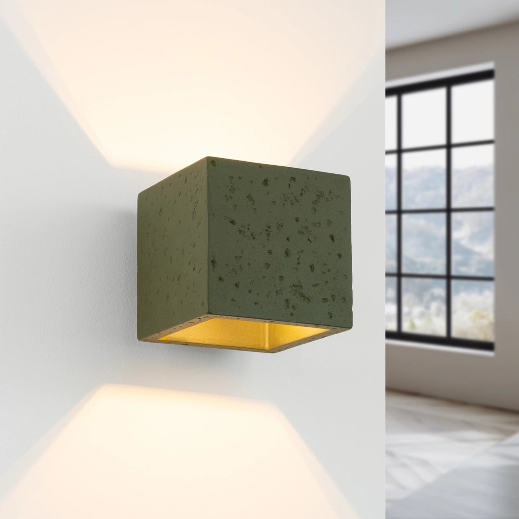 Applique industriale TETRIS Pure Lume cemento verde G9