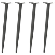 Set di 4 gambe coniche regolabili per tavolo consolle 72-73 cm in acciaio antracite 02_0056815